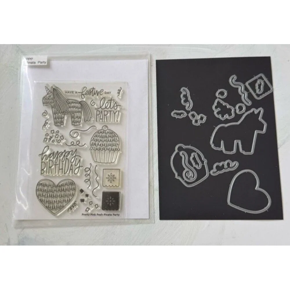 Pretty Pink Posh - Lot of‎ 3 Stamp Sets with Dies